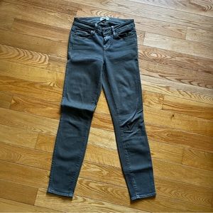 Sage green Paige skinny jeans, size 26